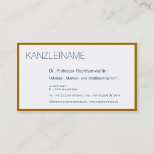 Gold around business card