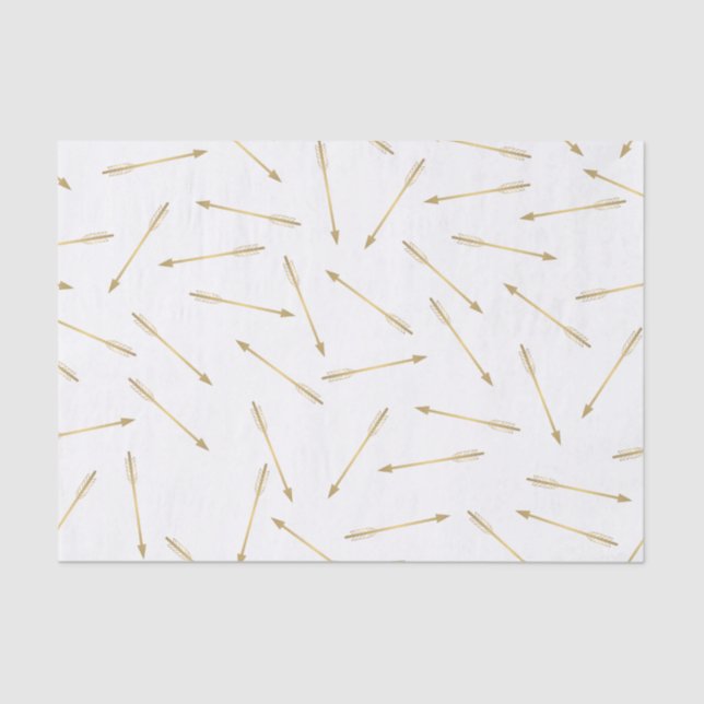 Gold Arrow Pattern Tissue Paper (Front)