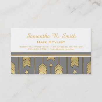 Gold Arrows Professional Business Card by mod_business_cards at Zazzle