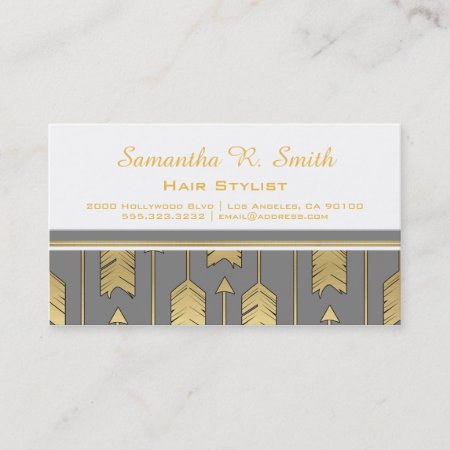 Gold Arrows Professional Business Card