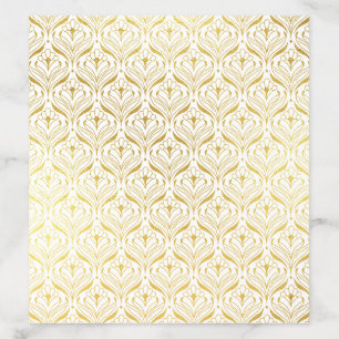 Gold Art Deco Floral Lotus Envelope Liner