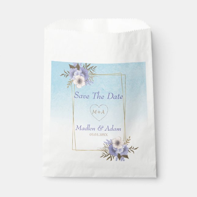 Gold Art Deco Frame Favor Bag (Front)