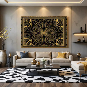 Gold Art Deco Luxury Art Poster