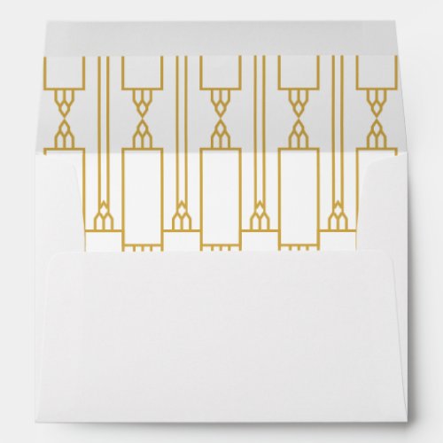 Gold Art Deco Pattern Envelope