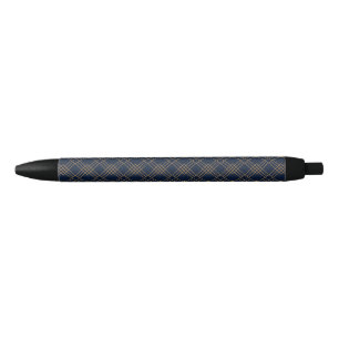 Gold art deco pattern on dark blue background pen