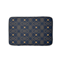 Gold art deco pattern on dark blue background squa