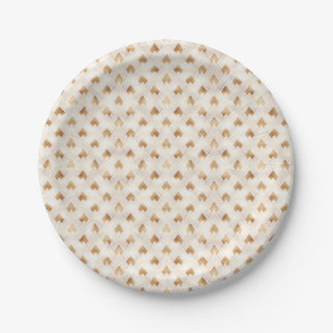 Gold Art Deco Pattern Paper Plates