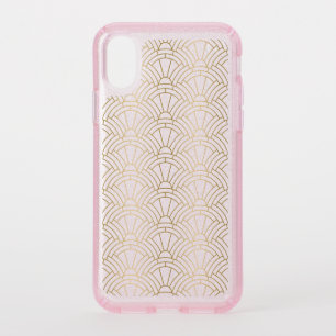 Gold art-deco pattern speck iPhone XS case