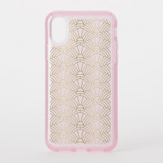 Gold art-deco pattern speck iPhone XS case