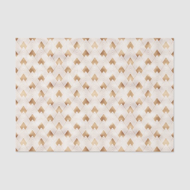 Gold Art Deco Pattern Tissue Paper (Front)