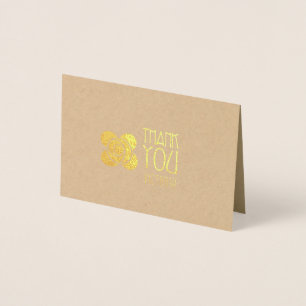 Gold Art Deco Thank You Card