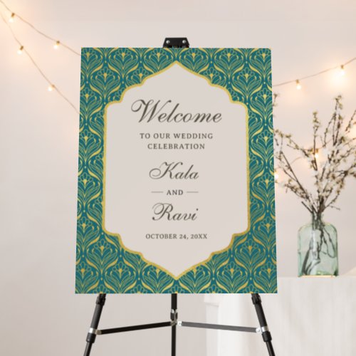 Gold Art Deco Wedding Welcome Sign