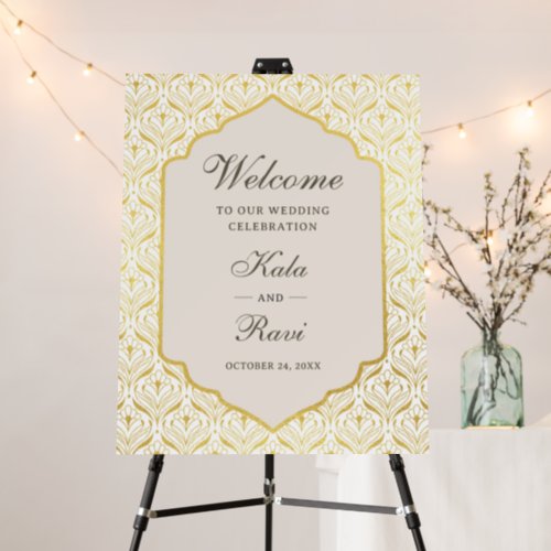 Gold Art Deco Wedding Welcome Sign
