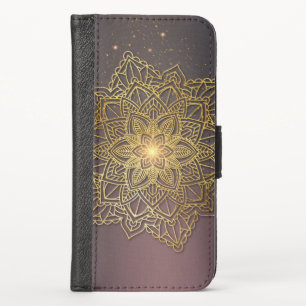 Gold Art Flower   Zazzle_Growshop. iPhone X Wallet Case