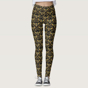 Gold Art Nouveau Bees Leggings
