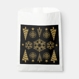 Gold Art Nouveau Christmas Decorative Favor Bag