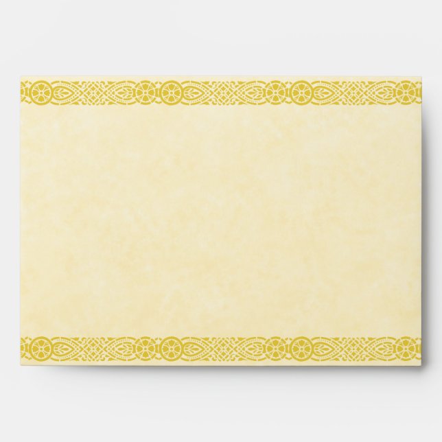 Gold Art Nouveau Filigree Envelope (Front)