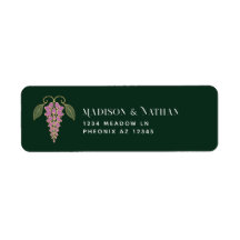 Gold Art Nouveau Pink Wisteria Wedding