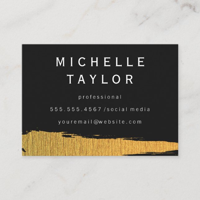 Gold Artistic Marks Business Card (Front)