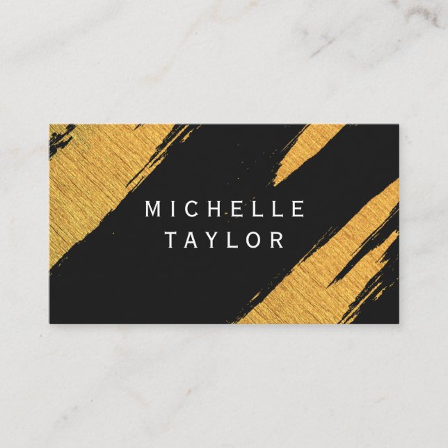 Gold Artistic Marks Business Card (Front)