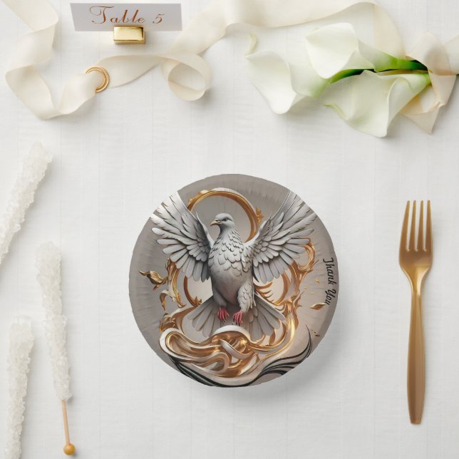 "Gold Ascent Awakening" Paper Bowls (Wedding)