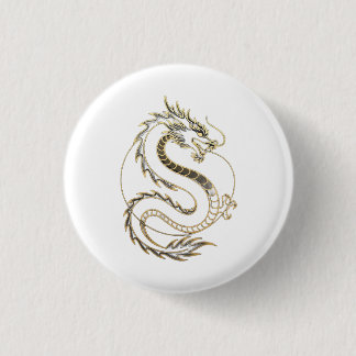 Gold Asia Dragon Button