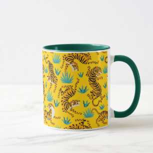 Gold Asian Tiger Pattern Mug