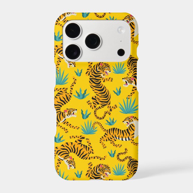 Gold Asian Tiger Pattern Samsung Galaxy Case (Back)