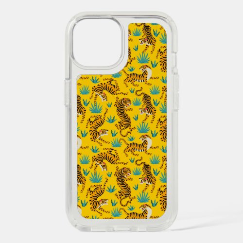 Gold Asian Tiger Pattern iPhone 15 Case