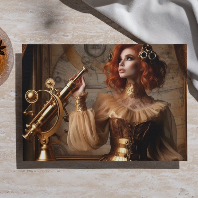 Gold Astronomer Steampunk Victorian Decoupage  Tissue Paper (Creator Uploaded)