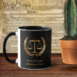 Gold Attorney Scales Of Justice Custom Mug at Zazzle