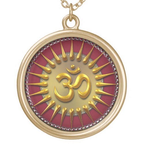 Gold Aum Sun Energy Necklace