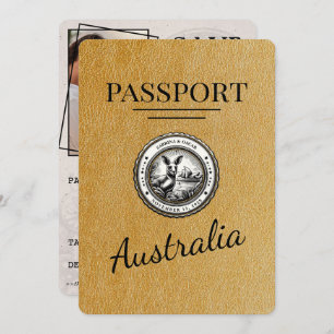 Gold Australia Passport Save The Date