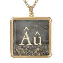 Gold Autism Symbol Pendant