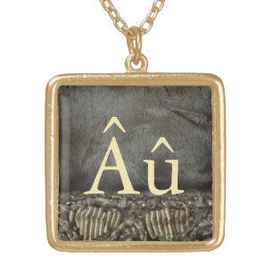 Gold Autism Symbol Pendant