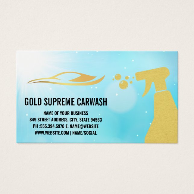 Gold Auto Logo and Spray Bottle (Front)