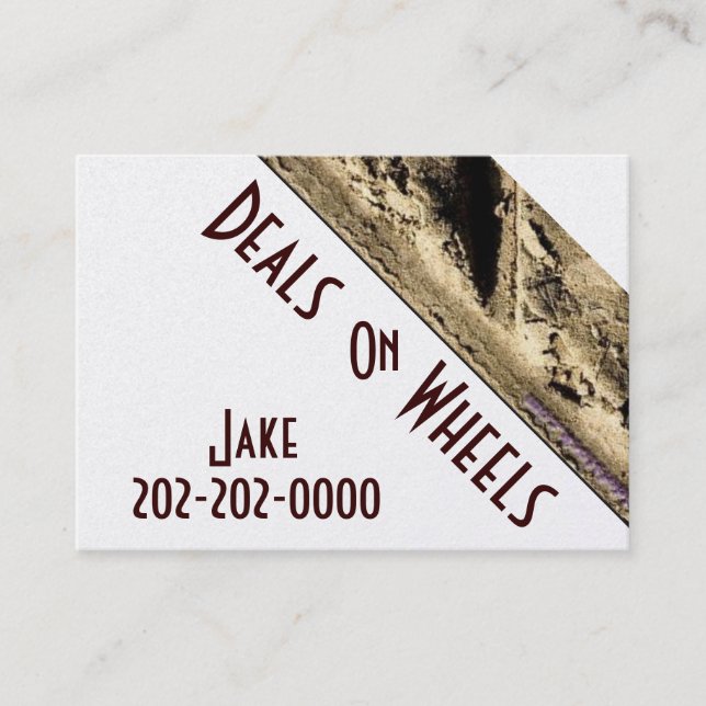 Gold Automotive Wheels Business Cards (Front)