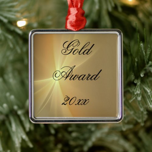 Gold Award Metal Ornament