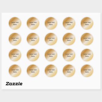 Gold Award Sticker - Customizable | Zazzle