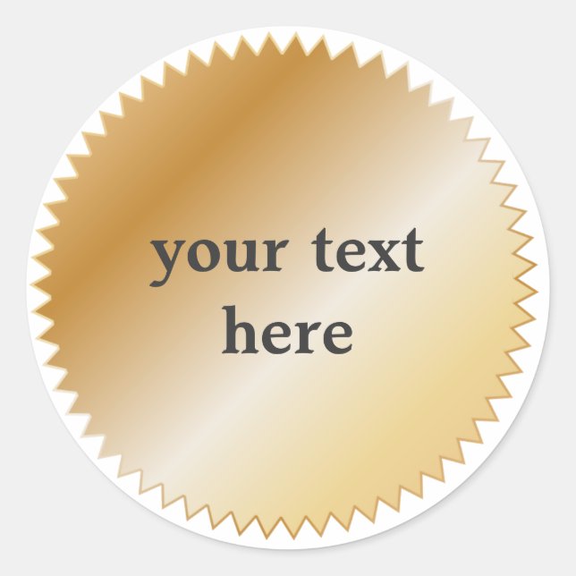 Gold Award Sticker - Customizable (Front)