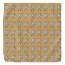 Gold Awareness Ribbon Angel Custom Bandanas