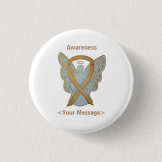 Gold Awareness Ribbon Childhood Cancer Angel Pin