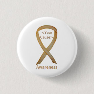 Gold Awareness Ribbon Childhood Cancer Pin Buttons