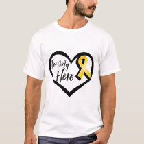 Gold Awareness Ribbon For My Hero T-Shirt