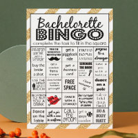Gold Bachelorette Bingo, Party Game, Challenge