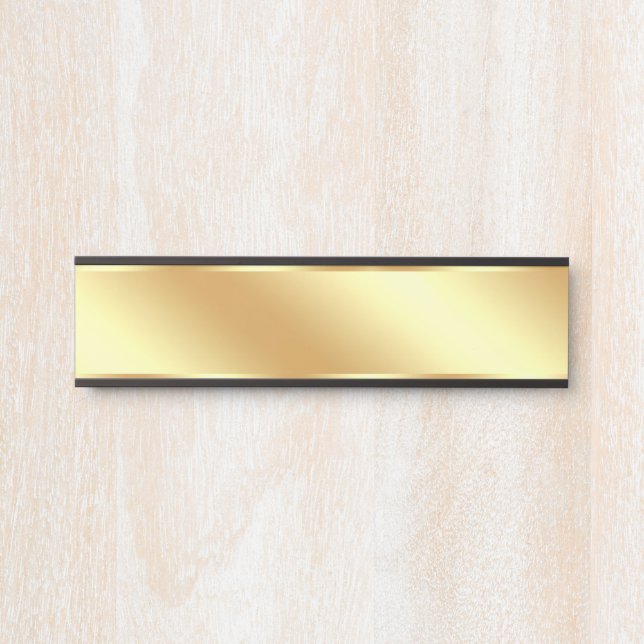 Gold Background For Your Text Create Your Own Door Sign (Front)