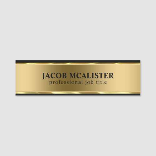 Gold Background  Name Tag