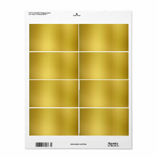 Gold Background Template Label