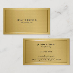 Gold background with a frame business card
