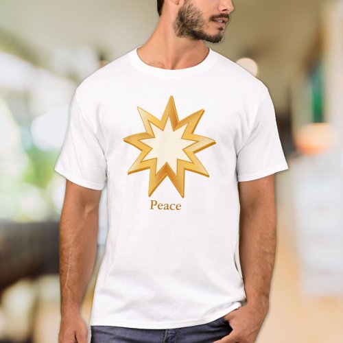 Gold Bahai Symbol T_Shirt